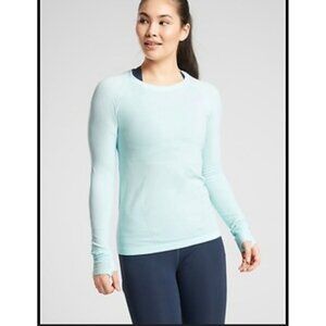 Athleta Teal Long Sleeve Seamless Athletic Top Women's XS